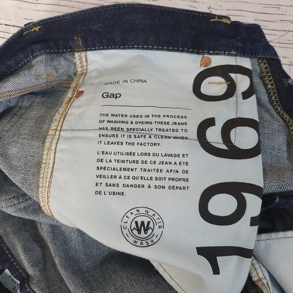 GAP 1969 Extra Low Straight Men Jeans Size 34×32 - Picture 8 of 8
